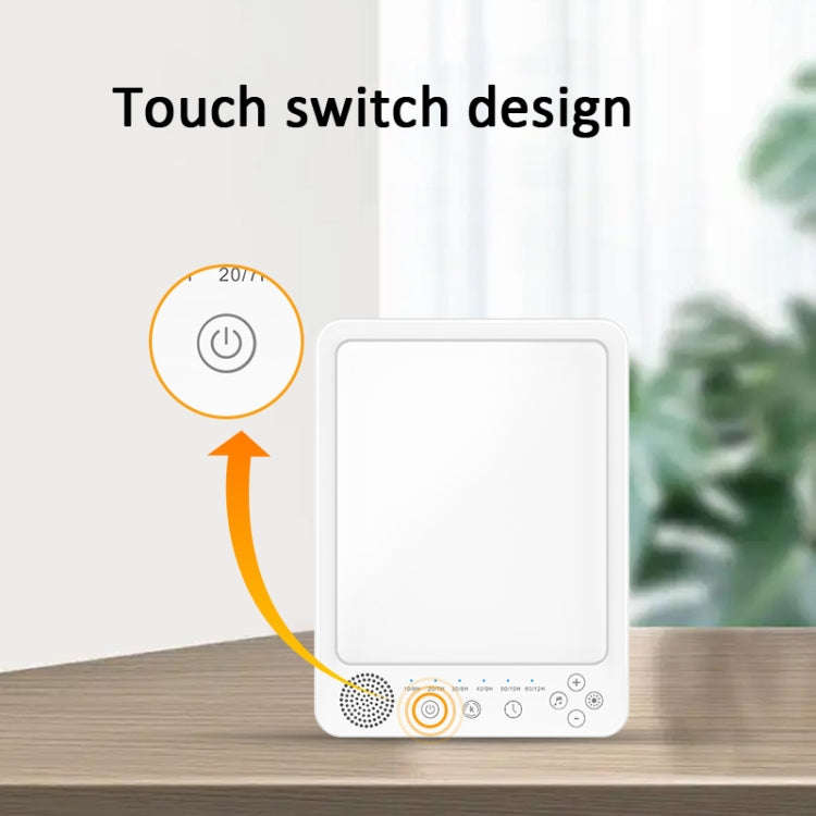 Simulated Sunlight Lamp White Noises Machine SAD Therapy Light With Timer(3 Color Temperature)