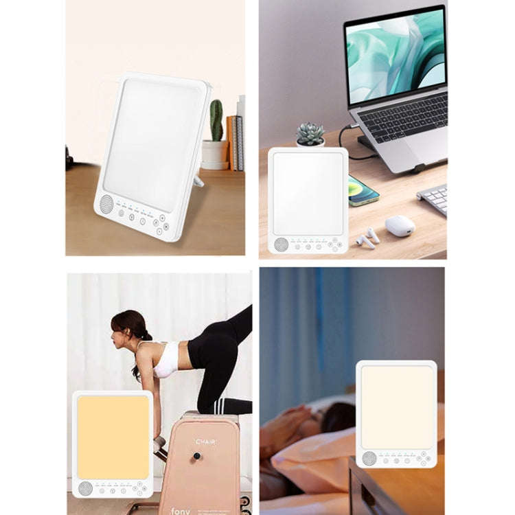 Simulated Sunlight Lamp White Noises Machine SAD Therapy Light With Timer(3 Color Temperature)