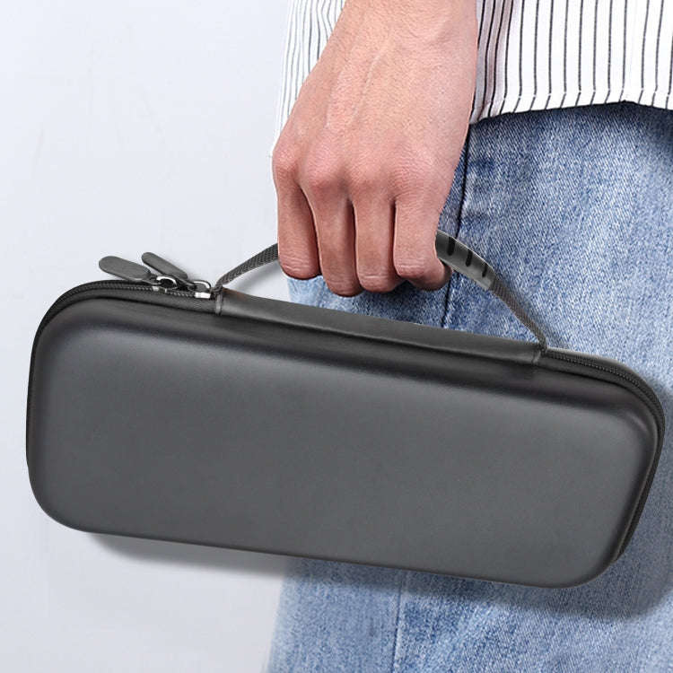 For PIayStation Portal Game Console EVA Leather Grain Handbag Clutch Protective Bag(Black)