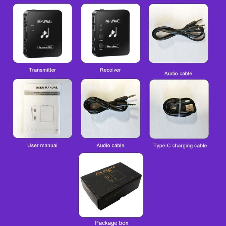 M-VAVE WP-10 2 In 1 Wireless Monitor Ear Return Transmitter Receiver One In One