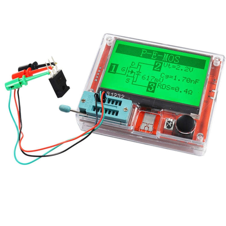 LCR-T10H Transistor Tester TFT Display For Diode Triode Capacitor Resistor Test, Spec: Dry Batter...