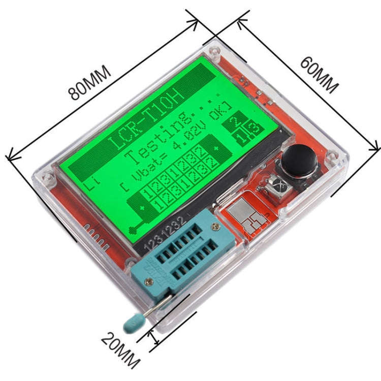 LCR-T10H Transistor Tester TFT Display For Diode Triode Capacitor Resistor Test, Spec: Built Lith...