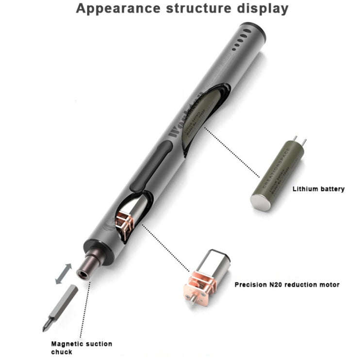 BAKU Worktop 280rpm/Min 0.35N.M Electric Screwdriver Set With 20 Bits