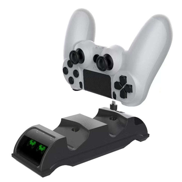For PS4 Slim / Pro Gamepad Docking Charger Controller Dual Charger With Display Lights(White)