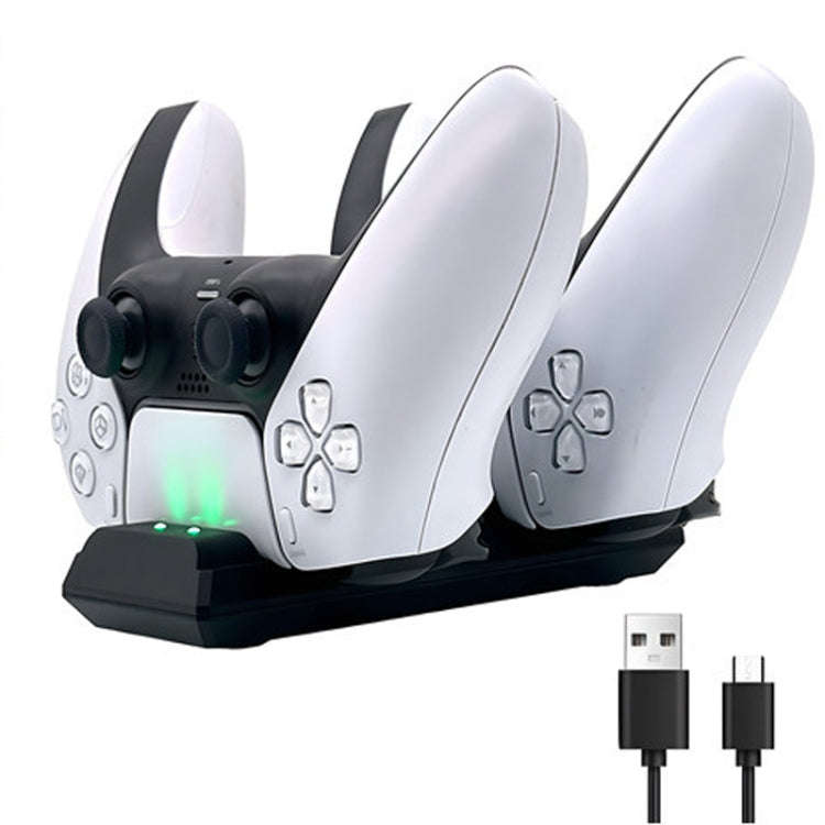 For PS5 Controller Dock Charger Gamepad Dual Port Quick Charger(Black)