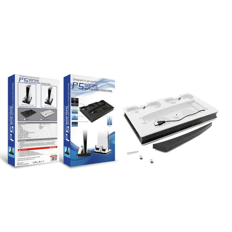 For PS5 Digital / Optical Drive Console Cooling Fan Controller Charging Base With Light Dock Stan...