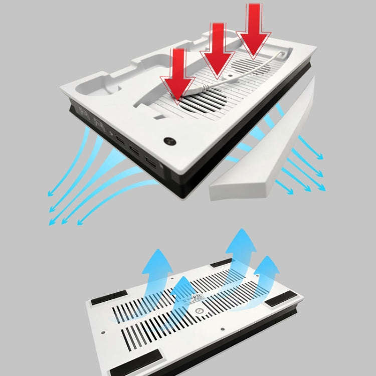 For PS5 Digital / Optical Drive Console Cooling Fan Controller Charging Base With Light Dock Stan...