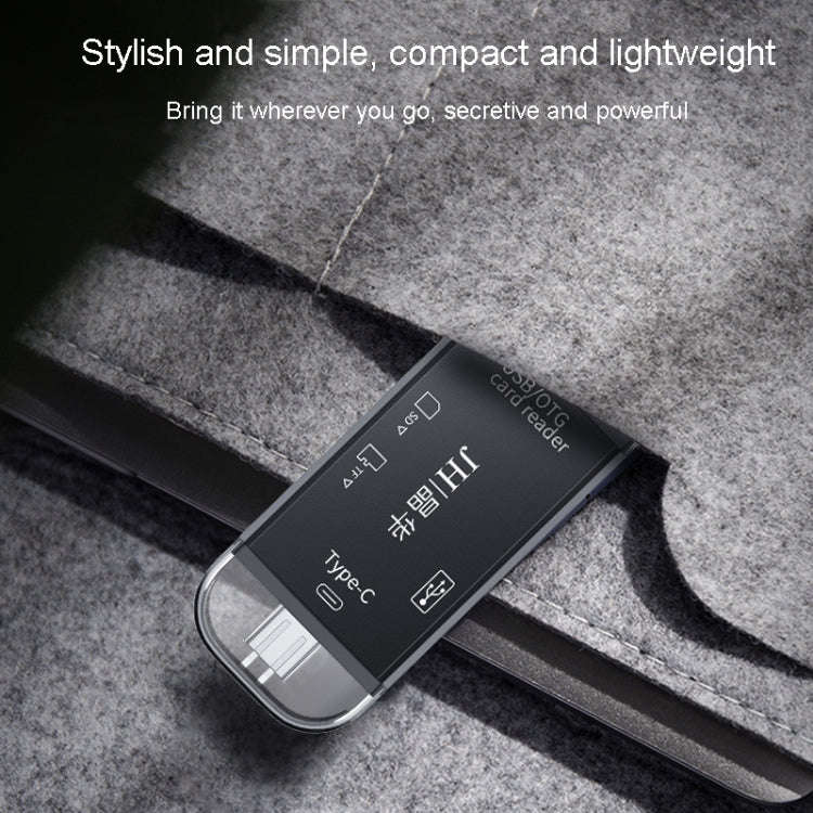 JINGHUA USB2.0 Multi-Function Card Reader SD/TF Dual Card Slot Cell Phone Computer Card Reader(Bl...