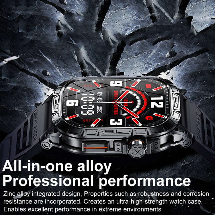 K63 1.96-Inch Heart Rate/Blood Oxygen Monitoring Bluetooth Call Sports Smart Watch, Color: Silver...