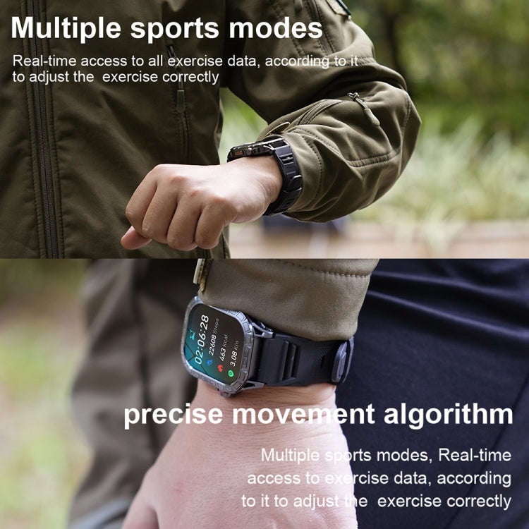 K63 1.96-Inch Heart Rate/Blood Oxygen Monitoring Bluetooth Call Sports Smart Watch, Color: Silver...