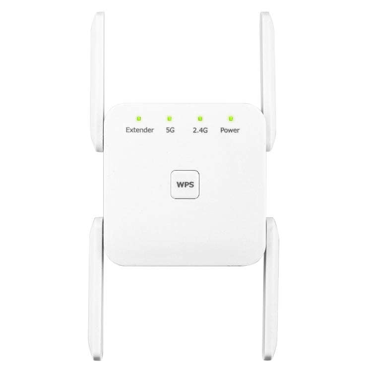 1200Mbps 2.4G / 5G WiFi Extender Booster Repeater Supports Ethernet Port White EU Plug