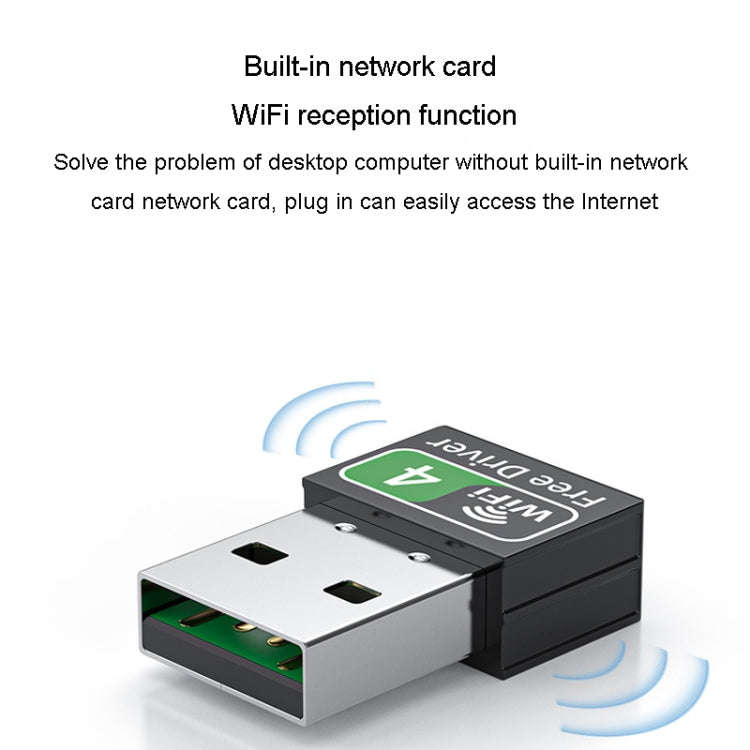 JINGHUA 600M Dual-Band Wireless Network Card Computer External 2.4G/5G USB WiFi Receiver Transmitter