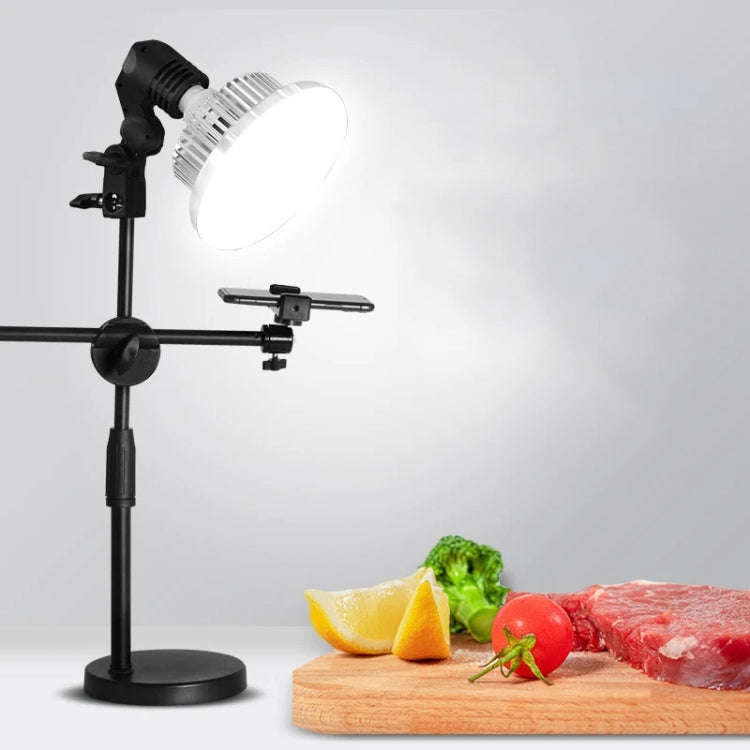 90W 155mm  Mushroom Fill Light + Desktop Overhead Photography Stand Kit for Photo/Video