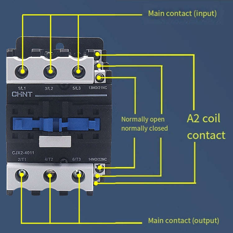 CHNT CJX2-9511 95A 220V Silver Alloy Contacts Multi-Purpose Single-Phase AC Contactor