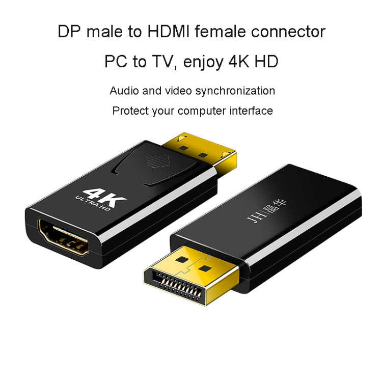 JINGHUA DP Male To HDMI Female Adapter Video Audio Connector, Style: 4K Universal Version