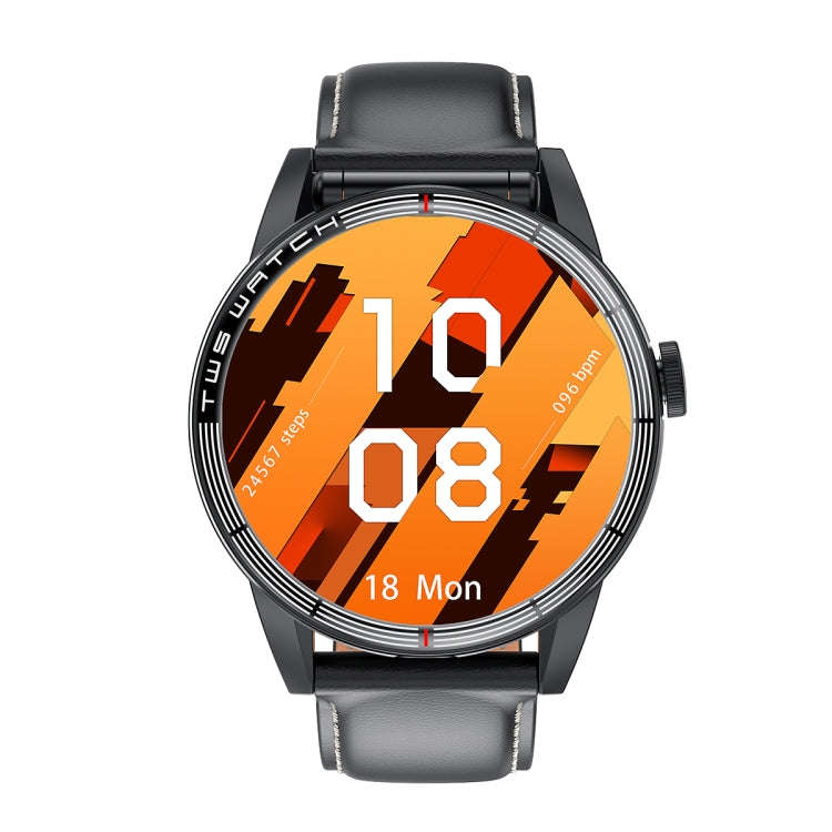 R6 1.32-Inch TWS 2-In-1 Bluetooth Headset Smart Watch, Heart Rate / Blood Oxygen Monitoring(Black...