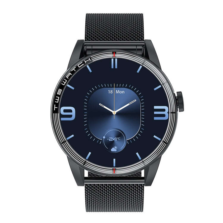 R6 1.32-Inch TWS 2-In-1 Bluetooth Headset Smart Watch, Heart Rate / Blood Oxygen Monitoring(Black...