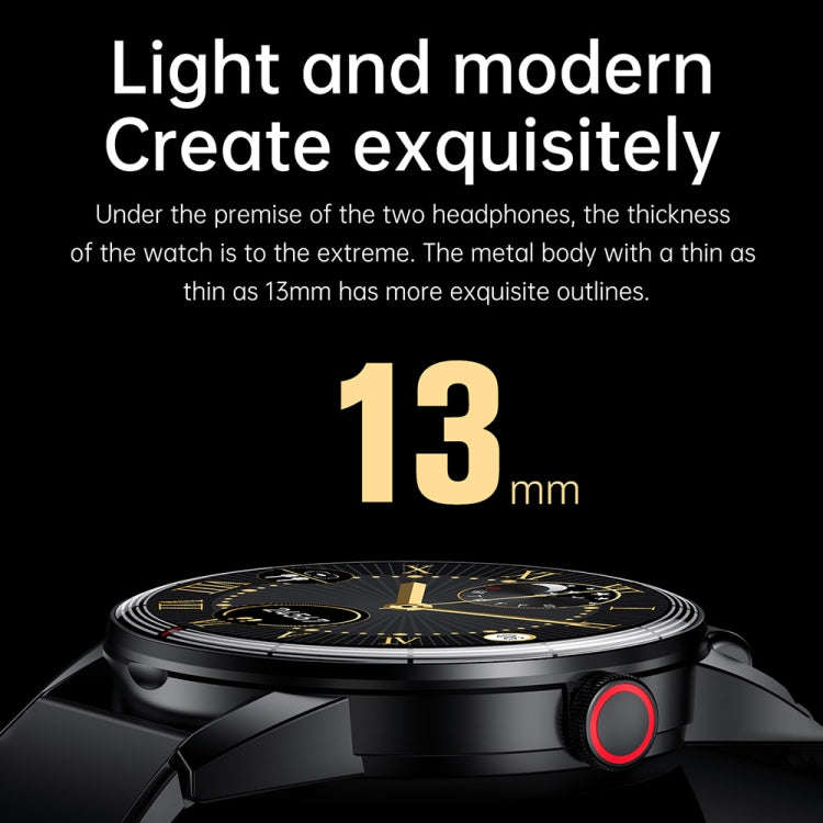 R6 1.32-Inch TWS 2-In-1 Bluetooth Headset Smart Watch, Heart Rate / Blood Oxygen Monitoring(Black...
