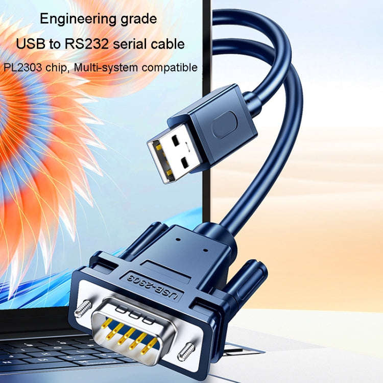 JINGHUA USB To RS232 Serial Cable DB9 Pin COM Port Computer Converter, Length: 2m