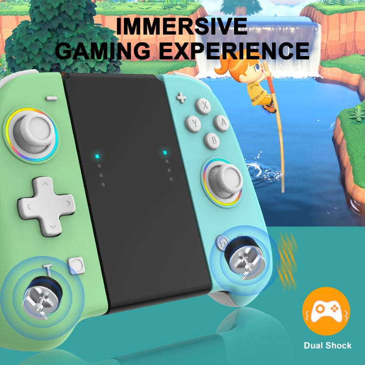For Switch Joycon With Colorful Light Left And Right Handle(Black)