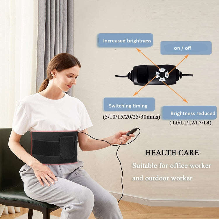 120 LEDs Red Light + Infrared Light Therapy Belt For Back Shoulder Waist Pain Relief EU Plug