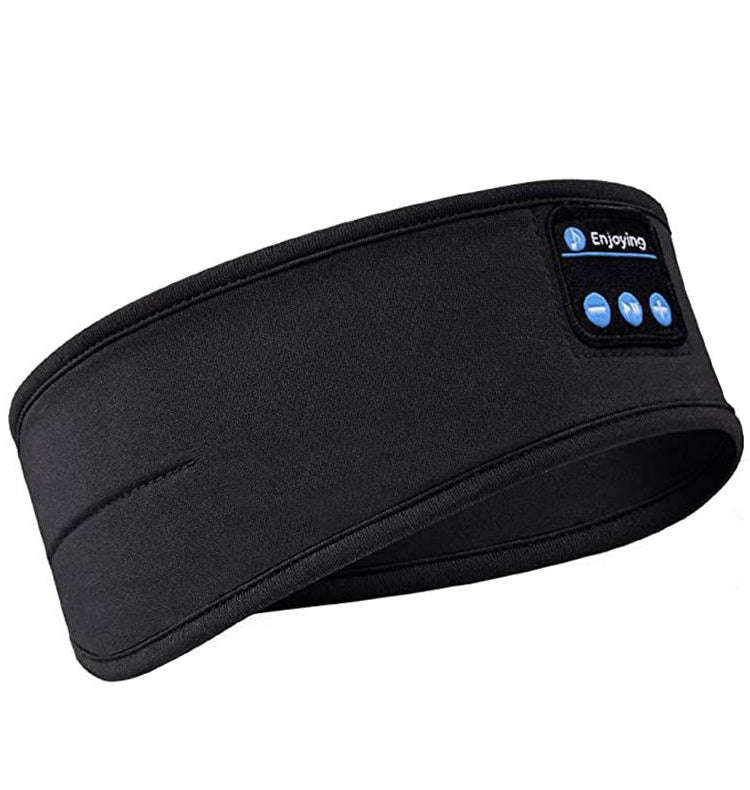 Sleep Bluetooth Bandana Headband Wireless Music Sport Headband Built-in Sleep Music Eye Mask(Black)