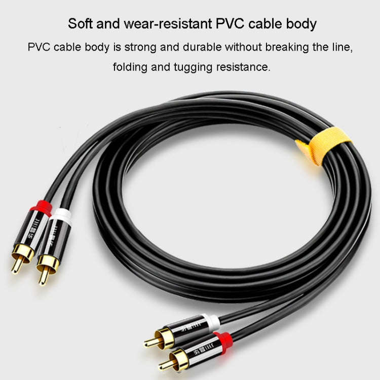 JINGHUA 2RCA Double Lotus Plug Audio Cable Left/Right Channel Stereo Amplifier Connection Wire, L...