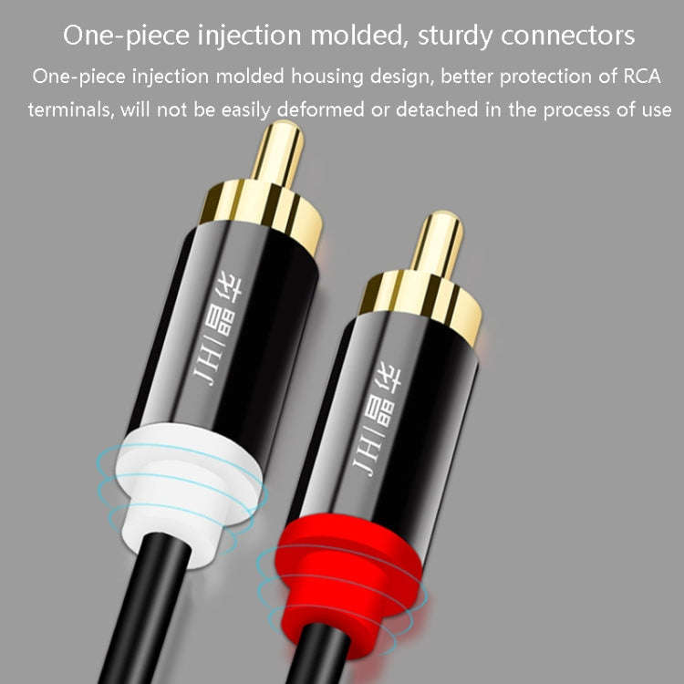 JINGHUA 2RCA Double Lotus Plug Audio Cable Left/Right Channel Stereo Amplifier Connection Wire, L...