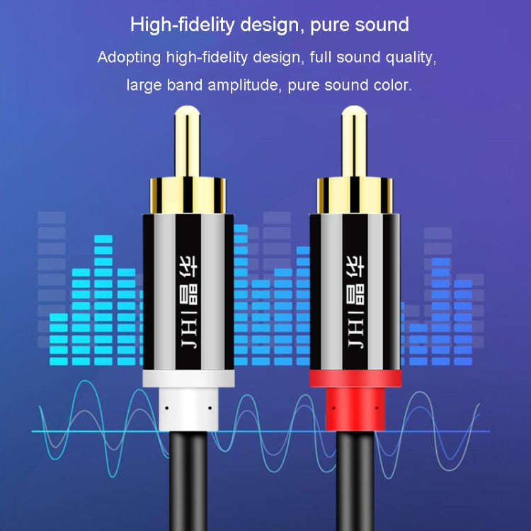 JINGHUA 2RCA Double Lotus Plug Audio Cable Left/Right Channel Stereo Amplifier Connection Wire, L...