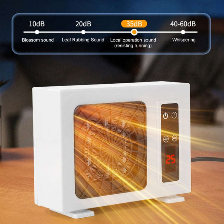 600W Desktop Electric Heater PTC Fast Heating Energy Saving Warm Fan Without Remote Control(EU Plug)