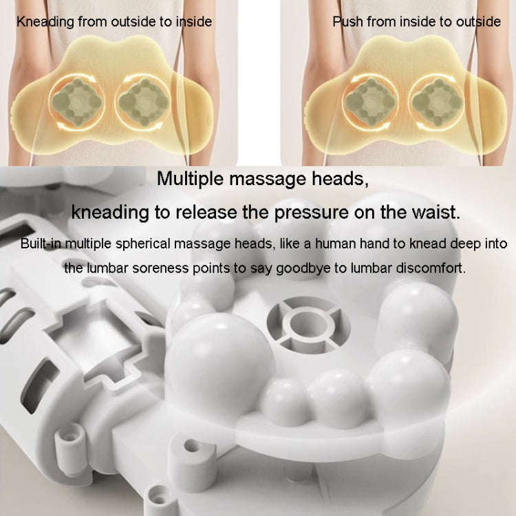 Multi-Function Lumbar Massager Car Cervical Hot Waist Massage Pillow, Specification: Charging Mod...
