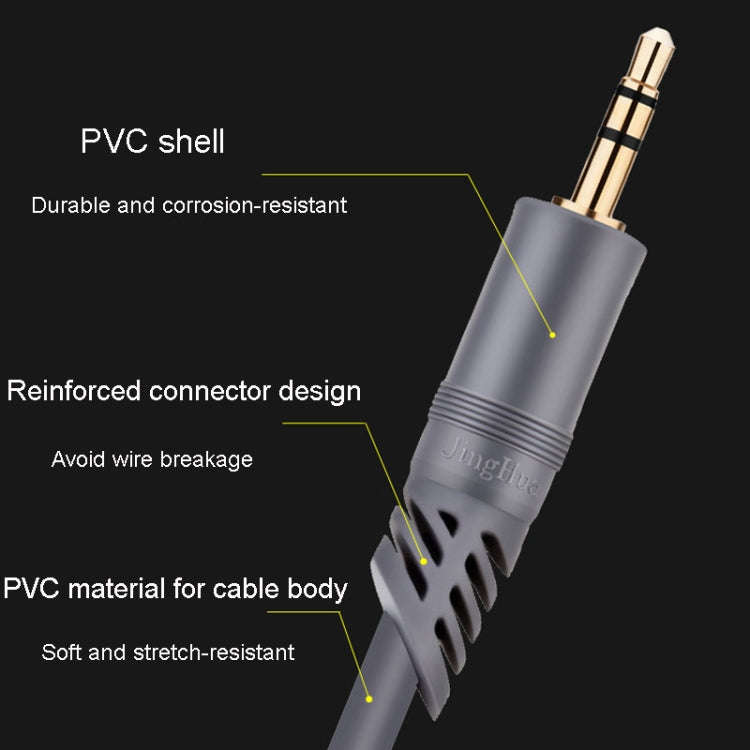 JINGHUA A240 3.5mm Male To Male Audio Cable Cell Phone Car Stereo Microphone Connection Wire, Siz...