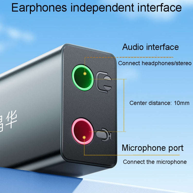 JINGHUA Z169A USB To AV Sound Card With Cable Converter Computer Host To 3.5 Audio Port Adapter