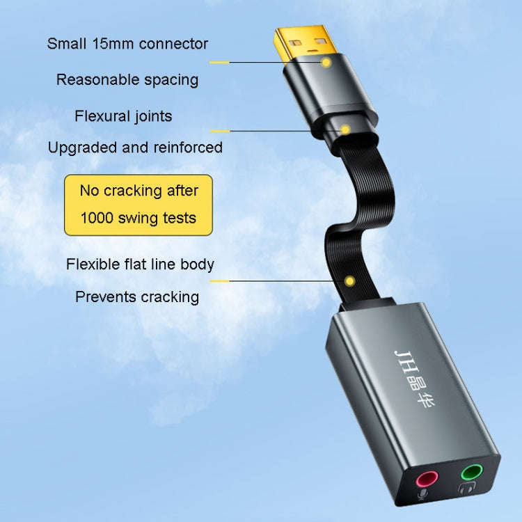 JINGHUA Z169A USB To AV Sound Card With Cable Converter Computer Host To 3.5 Audio Port Adapter