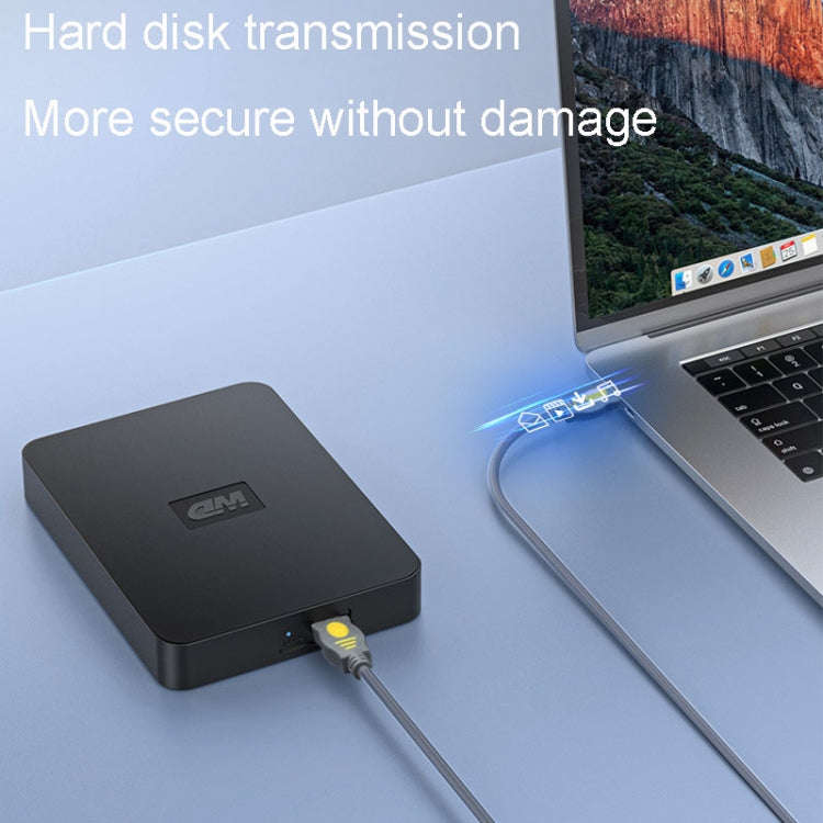 JINGHUA U110 USB2.0 Male To Male Cable Copper Data Cable With Magnetic Ring, Size: 3m(Gray)
