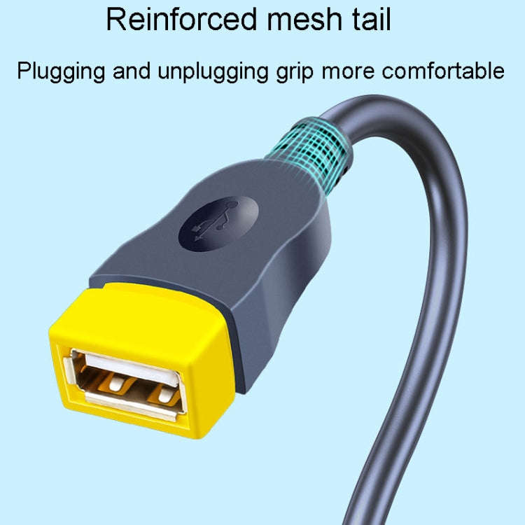 JINGHUA U111 USB 2.0 Data Extension Cable Computer Audio/Video Adapter Cord, Size: 3m(Gray)