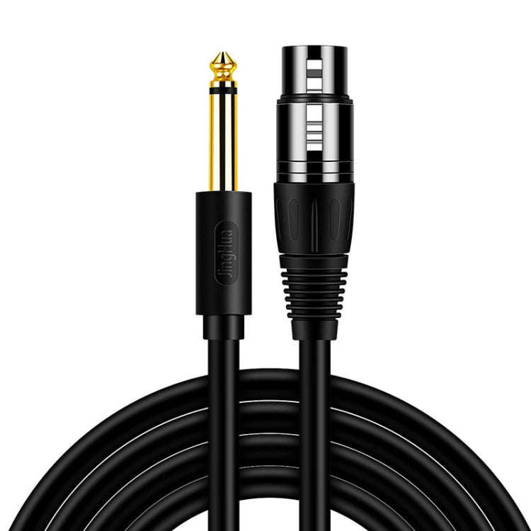 JINGHUA 6.5 Male To Female XLR Audio Cable 6.35 Three Core Balanced Microphone Mixer, Size: 10m(B...