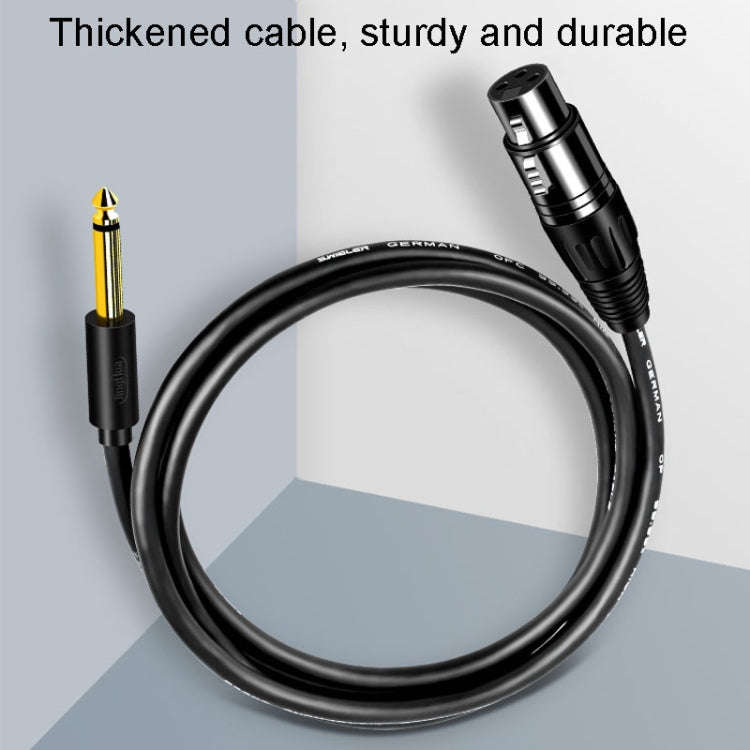 JINGHUA 6.5 Male To Female XLR Audio Cable 6.35 Three Core Balanced Microphone Mixer, Size: 10m(B...