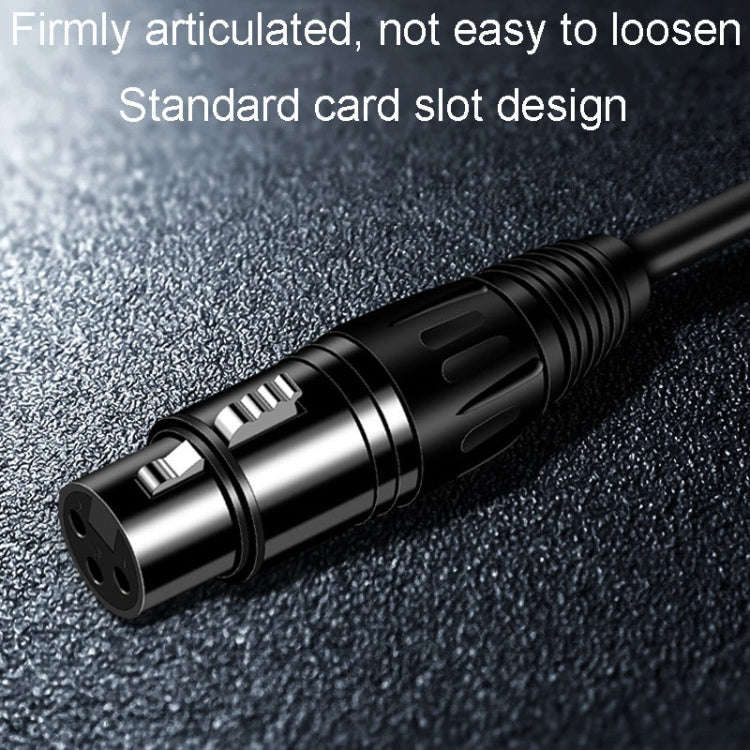 JINGHUA 6.5 Male To Female XLR Audio Cable 6.35 Three Core Balanced Microphone Mixer, Size: 10m(B...