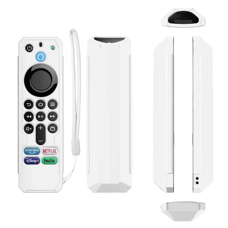 For Amazon Alexa Voice Remote 3rd Gen Anti-Fall And Protective Cover For TV Remote Control(White)