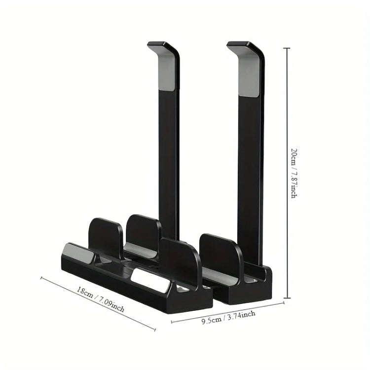 Dual-Purpose Laptop Vertical Stand Storage Rack Desktop Heightening Cooling Base(White)