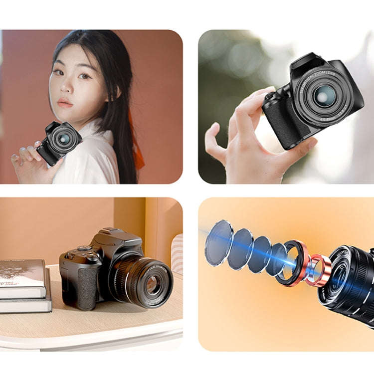 W2 64MP 4K 3 Inch Screen 10X Optical Zoom+4X Digital Zoom Camera(Package One)