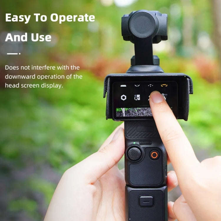 For DJI Osmo Pocket 3 BRDRC Sunshade Hood Light Weight Screen Shade(Black)