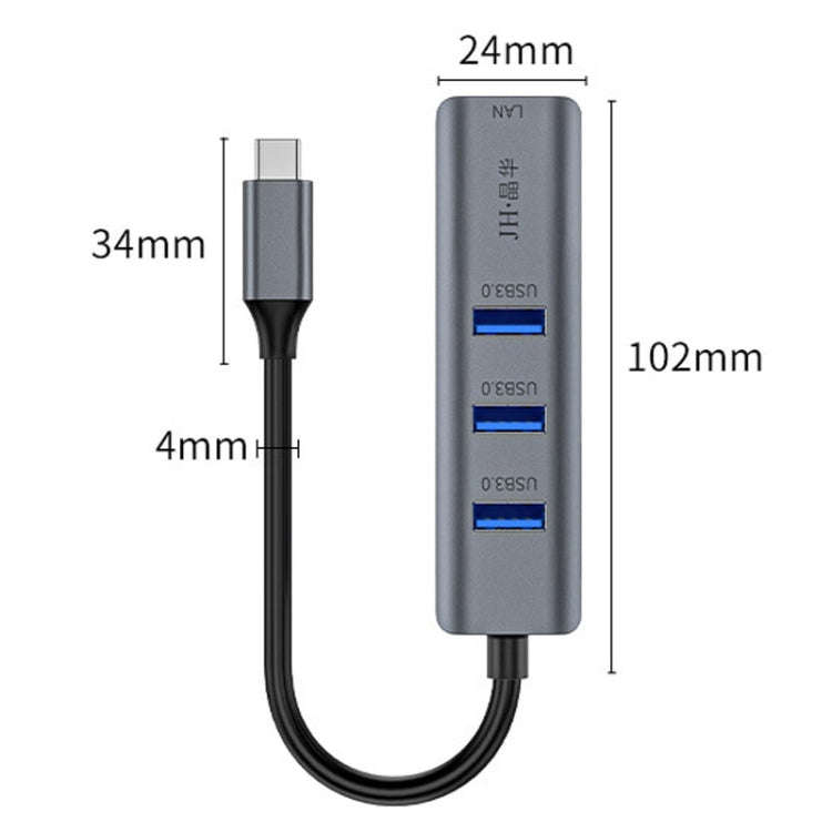 JINGHUA Gigabit LAN Converter For Computer External Driverless Network Card, Specification: Type-...