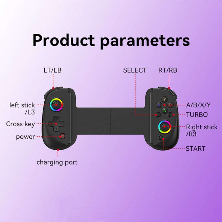 D8 Mobile Phone Stretch Band Light Gamepad Dual Hall Wireless Bluetooth Somatic Vibration Grip fo...