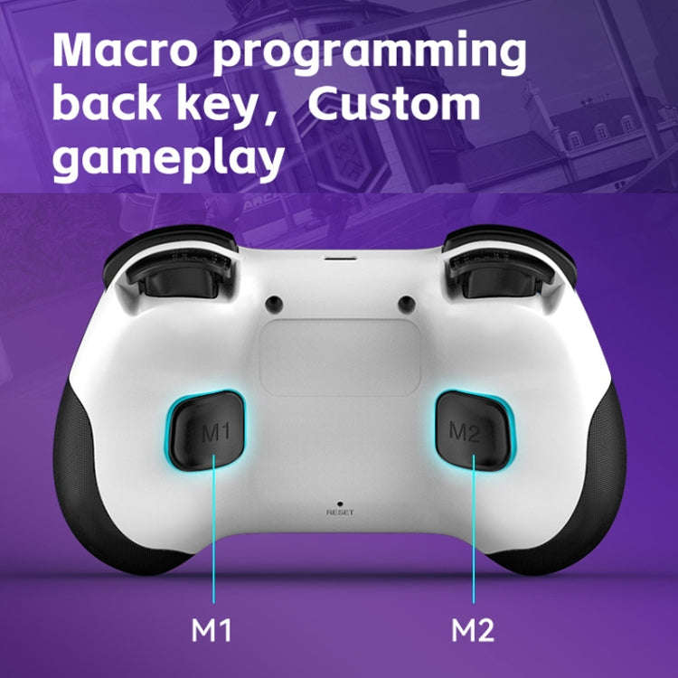 Z01 Wireless Gaming Vortex Dual Hall Body Grip For Switch / PS3 / PS4 / Adroid / IOS(White)