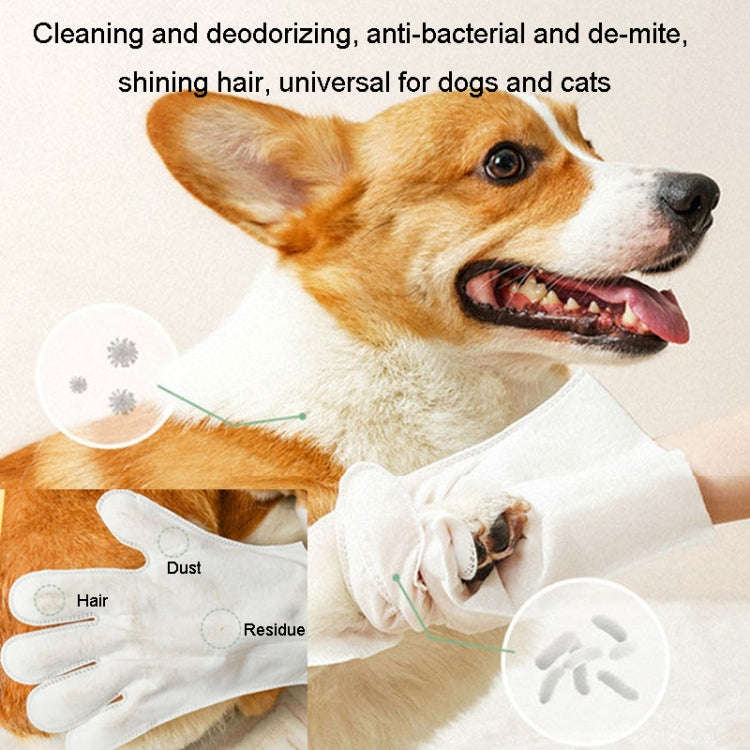 6pcs /Pack KIMHOME Pet No-Rinse Gloves Wipes Dogs Cats Bathing Deodorizing Cleaning Dry Cleaning ...