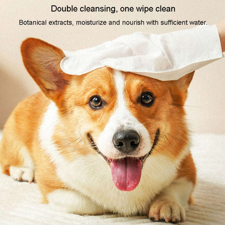 6pcs /Pack KIMHOME Pet No-Rinse Gloves Wipes Dogs Cats Bathing Deodorizing Cleaning Dry Cleaning ...