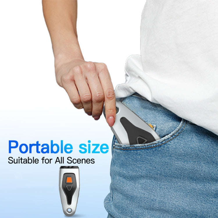 Dual Probe Dual Drive Ultrasonic Stop Barker Pet Trainer(Silver Gray)