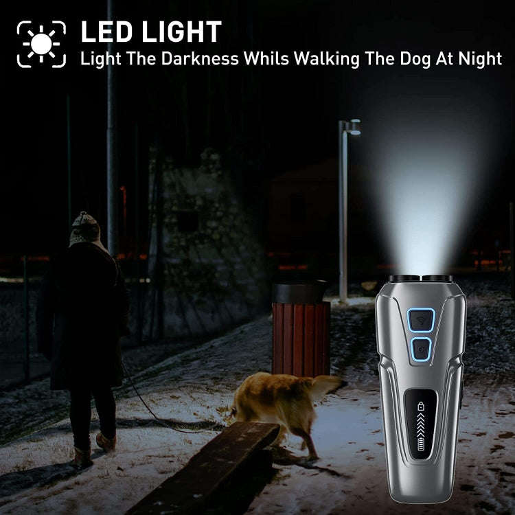 Dog Repeller Ultrasonic Pet Anti-Barking Training Device High Power Dog Repellent With LED Flashl...